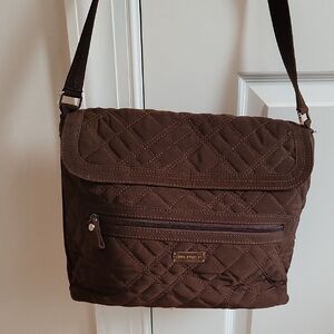 Vera Bradley Quilted Brown Shoulder Bag